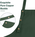 Apron for Men Women with Adjustable Straps and Large Pockets, Canvas Cotton - Image 2