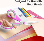 QMVESS 8.5" Scissors All Purpose 3 Pack, Ultra Sharp 2.5mm Thick Blade Scissors - Image 5