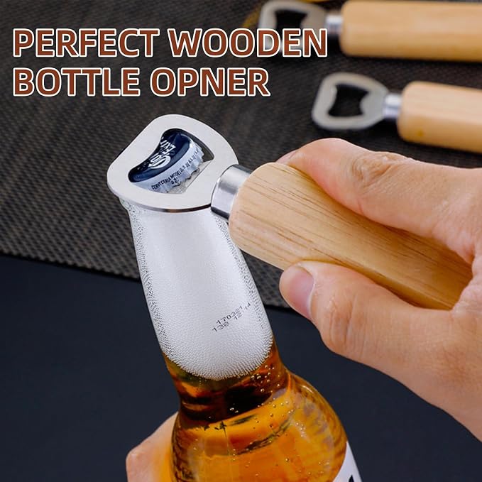 50 Pcs Wooden Bottle Opener Bulk Wooden Beer Opener Engravable DIY Bottle Opener - Image 4