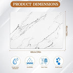 White Dish Drying Mat, Absorbent Heat Resistant Dish Drying Mats - Image 2