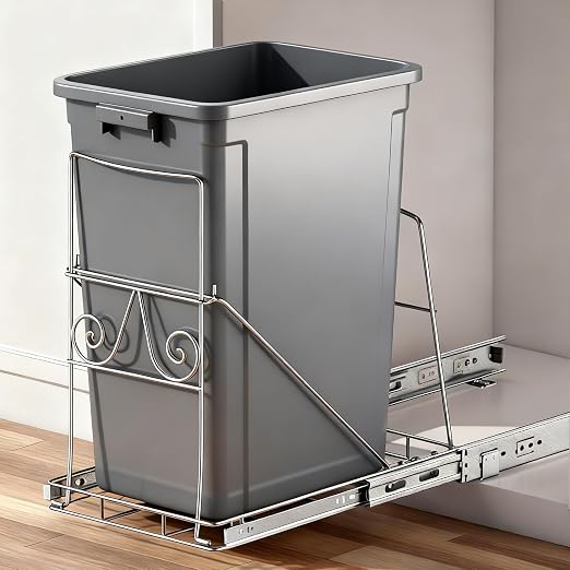 Pull Out Trash Can Under Cabinet: 7–11 Gallons Under Sink Trash Can by XYLOME