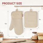 YUTAT Silicone Oven Mitts and Pot Holders Set, High Heat Resistant Up to 500 - Image 4