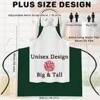 2 Pcs Plus Size Chef Apron, Unisex Professional Apron - Image 3