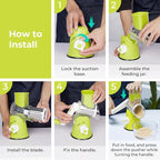 X Home Rotary Cheese Grater for Kitchen, Shredder - Image 7