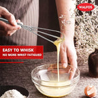Walfos Mini Whisks Stainless Steel, Small Whisk 2 Pieces, 5in and 7in Tiny Whisk - Image 8