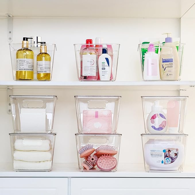 Vtopmart 10 Pack Clear Stackable Storage Bins - Image 6