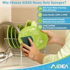 AIDEA Sponges Kitchen, 24 Pack Heavy Duty Dish Sponge, Cleaning Dish Scrubber - Image 3