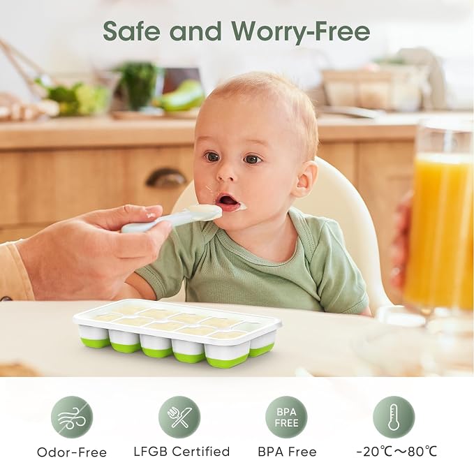 DOQAUS Ice Cube Tray with Lid and Bin - Image 3