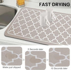 WISELIFE Dish Drying Mat Super Absorbent Drying Mat Large Dish Drying Mats - Image 4