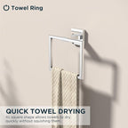 FORIOUS Toilet Paper Holder Set Wall Mount, SUS 304 Stainless Steel Pivoting - Image 5