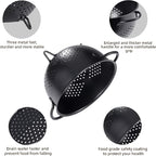 Metal Colander 5 Quart Powder Coated Self-draining Metal Strainer - Image 5