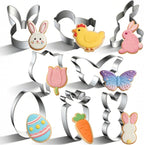 Easter Cookie Cutters Bunny Carrot Tulip Butterfly Chick Egg Biscuit by Tmflexe