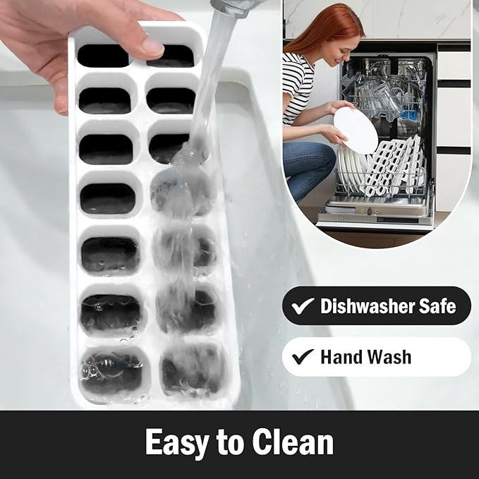 Ice Cube Trays 5 Pack for Freezer – 70 Cubes, Reinforced Snap Lids That Stay - Image 6