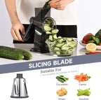 Rotary Cheese Grater with Handle Kitchen Shredder Slicer Grater Slicer Ice - Image 4