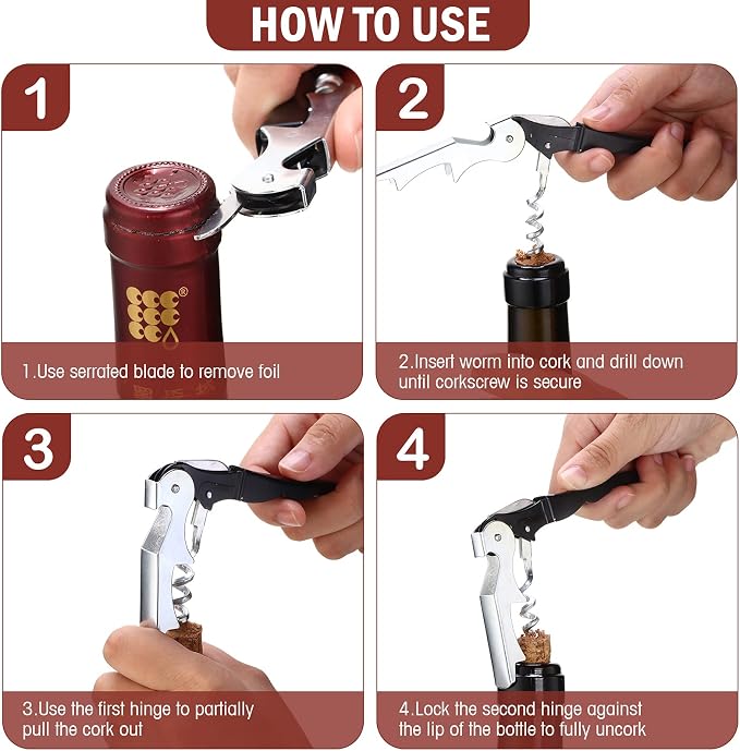 Wine Keys Opener Travel Corkscrew Wine bottle Opener Waiter Beer Bartender - Image 3