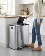 ComfyCorner 16 Gal Dual Trash Can, Stainless Steel Kitchen Garbage Bin - Image 9
