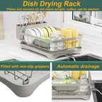 LIYI Dish Drying Rack, Adjustable Spout Design, Kitchen Dish Racks, Made of - Image 2