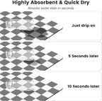 17" x 32" Checkered Dish Drying Mat - Image 6