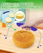 Purple Cake Cutter Slicer Leveler, Premium Food Grade Stainless Steel Cake - Image 4