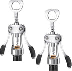 KORCCI Wine Opener, Heavy-Duty Zinc Alloy Wing Corkscrew, Premium Beer Bottle by KORCCI