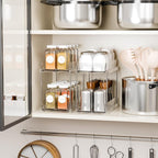 2 Set, 2 Tier Pull Out Cabinet Organizer - Image 7