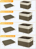 BALEINE 3 Pack Fabric Closet Storage Bins - Image 2