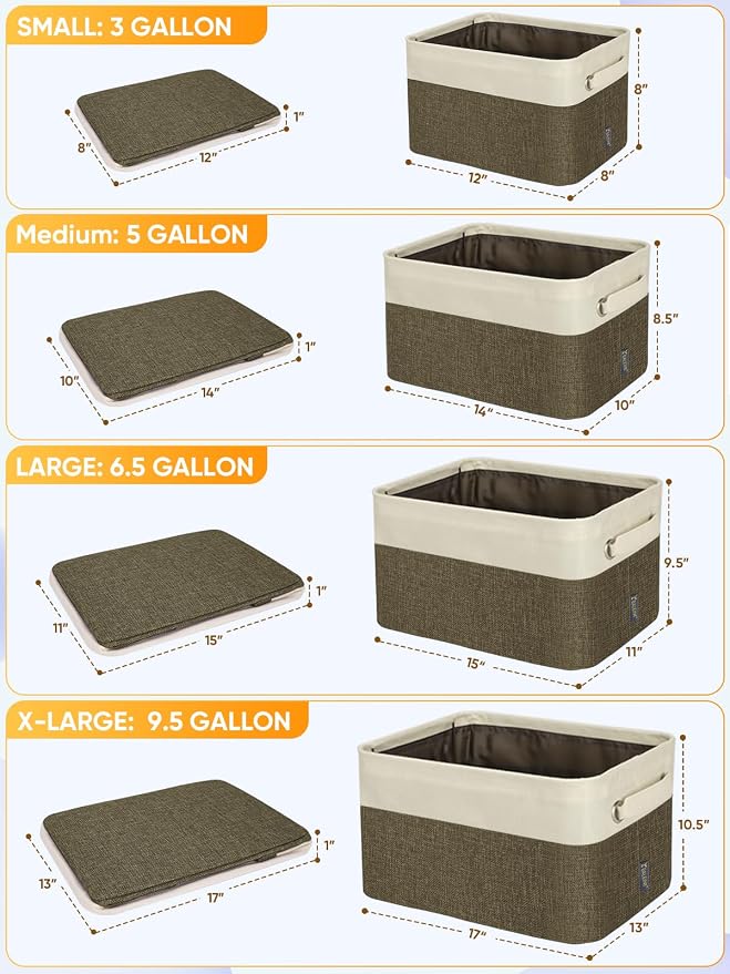 BALEINE 2 Pack Fabric Closet Storage Bins - Image 2