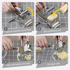 Handheld Cheese Grater Shredder, Stainless Steel | Effortless Hand Crank Rotary - Image 6