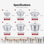 316 Stainless Steel 6 Quart Soup Pot - Image 9