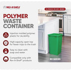 Rev-A-Shelf Polymer Replacement 35 Quart Trash Bin Recycle Waste Garbage - Image 2