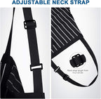 Syntus Apron for Men Women, Adjustable Cooking Kitchen Chef Aprons - Image 5