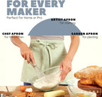 MEEMA Chef Waist Apron Cotton Fabric |Washable & Breathable Waitress & Server - Image 3