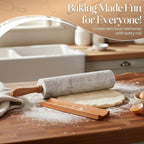 Flexzion Marble Rolling Pin Heavy Nonstick Stone Dough Roller - Image 5