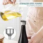 vancasso 16 Oz Ceramic Olive Oil Dispenser Bottle, Bottle Dispenser - Image 4