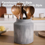 Farmhouse Ceramic Farmhouse Kitchen Utensil Holder - Image 6