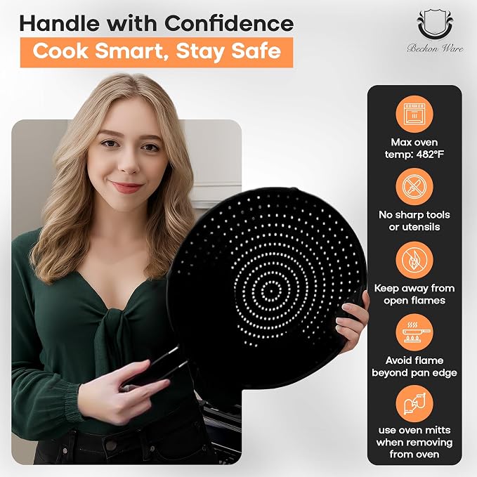 Splatter Screen for Frying Pan | USA Brand | 13-Inch Black, Fit Pans Silicone - Image 6