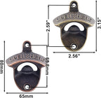 Vintage Wall Mounted Soda Bottle Opener Bronze, Rustproof Cooler Mount Beer Cap - Image 5