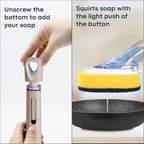 Dish Brush with Soap Dispenser Storage Set with 2 PCS Sponge Refills & Holder - Image 5