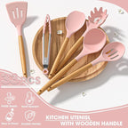 Umite Chef Silicone Kitchen Utensils Set, 33 Piece Non-Stick Kitchen Utensils - Image 6