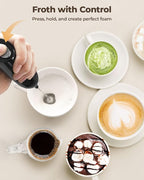 SIMPLETASTE Milk Frother Handheld Electric Foam Maker, Drink Mixer - Image 4