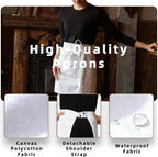 Unisex Waist Apron Half Bistro Apron Server Aprons - Image 3