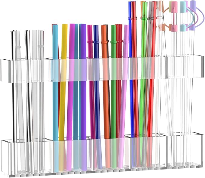 9.5” Large Acrylic Straw Holder by Rycid