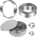 Round Cookie Cutters Set 12 Pieces Bistcuit Cookie Cutters Circle Pastry by Winerming