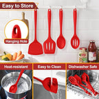 P&P CHEF Kitchen Utensil Set, 4 Pieces Non-stick Silicone Cooking Utensils - Image 7