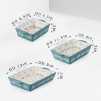 Wisenvoy Baking Dish Ceramic Lasagna Pan Casserole Dish 3-Piece Bakeware Sets - Image 2