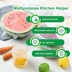 Silicone Stretch Lids – 6 Pack Reusable Food Covers, Flexible Silicone - Image 3