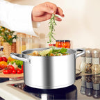 Leonyo 6QT Stock Pot with Lid, Stainless Steel Soup Pasta Pot - Image 7