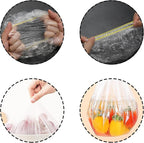 300 Pcs Plastic Bowl Covers Stretch Edging Disposable Food Covers Flexible - Image 3