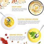 Patelai Serving Utensils Set Include Stainless Steel Large Spoons Slotted - Image 4
