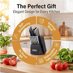 McCook® Knife Sets, German Stainless Steel Knife Block Sets - Image 9